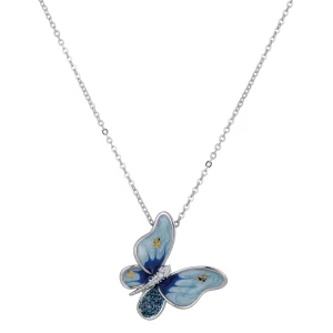 EQ Skywing Butterfly Pendant Necklace