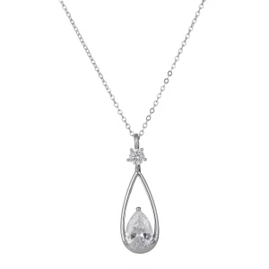 EQ Teardrop Pendant Necklace